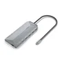Aisens USB-C Dock 12 en 1 con 2xHDMI 4K, RJ45 y PD 100W, Gris